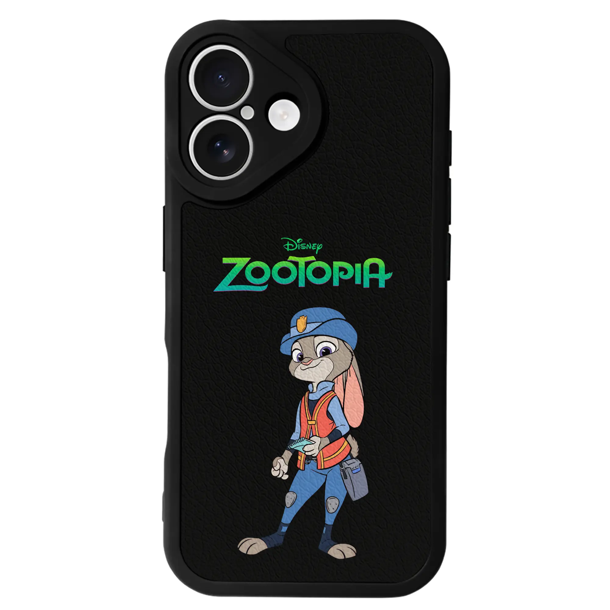 ズートピア グッズ,ジュディ・ホップス - IPhone 16シリーズ対応 ・ シリコンスマホケース ・ レザー調 ・ 高精度フィット ・ 耐衝撃 ・ ワイヤレス充電対応 ・ 精密カット